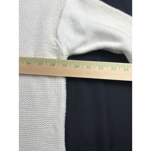 Chaps Women’s Petite XL Cable Knit Turtleneck Sweater Cream Ivory Off-White - Picture 7 of 16